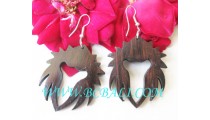 Woods Carving Earring